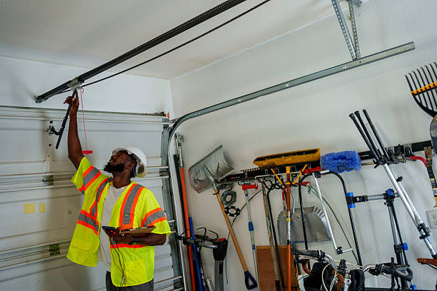Professional Garage Door Installation technician working in Granger, TX